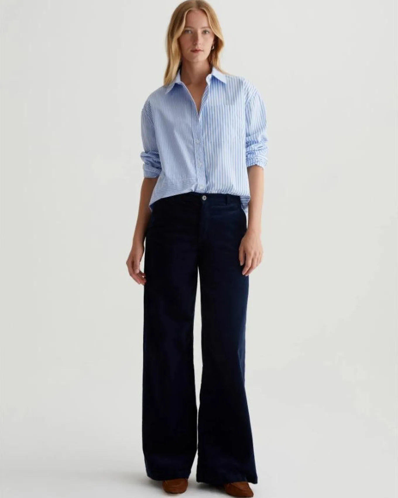 Adriano Goldschmied Jeans Stella Wide Leg Corduroy Palazzo Pant