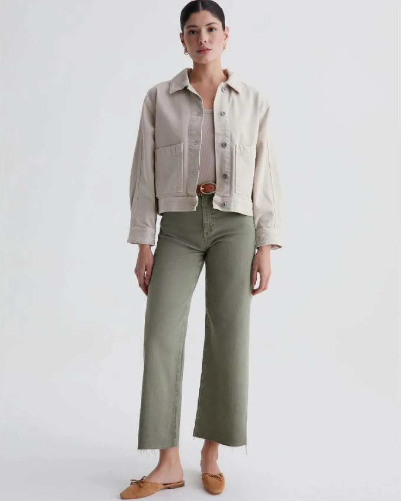 AG Jeans Saige Wide Leg Crop Jeans Multiple Colors