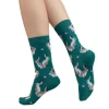 Bleu Foret Malachite Rabbits Cotton Socks
