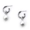 Bloodline Design Eternal Vine Hoop Pearl Earrings