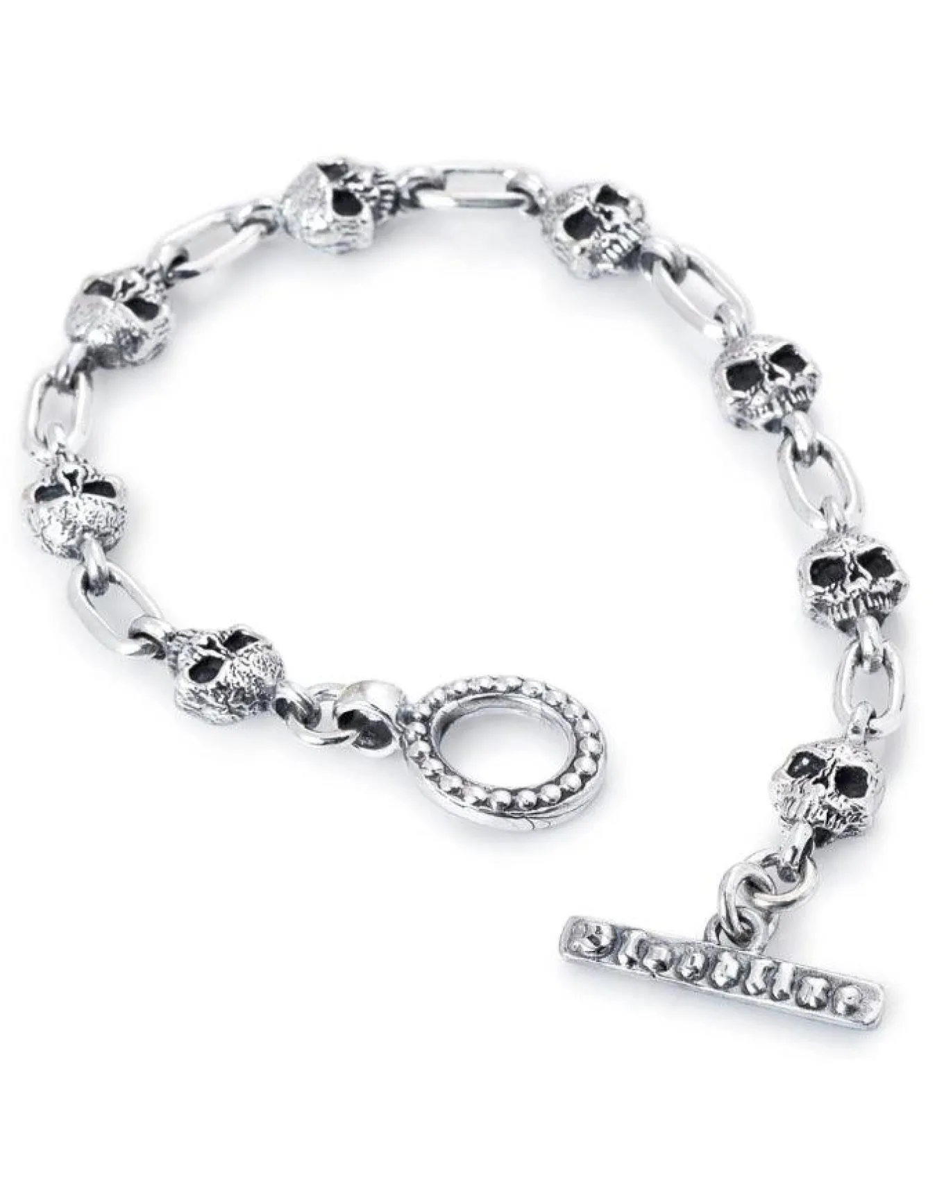 Bloodline Design Skull Link Bracelet