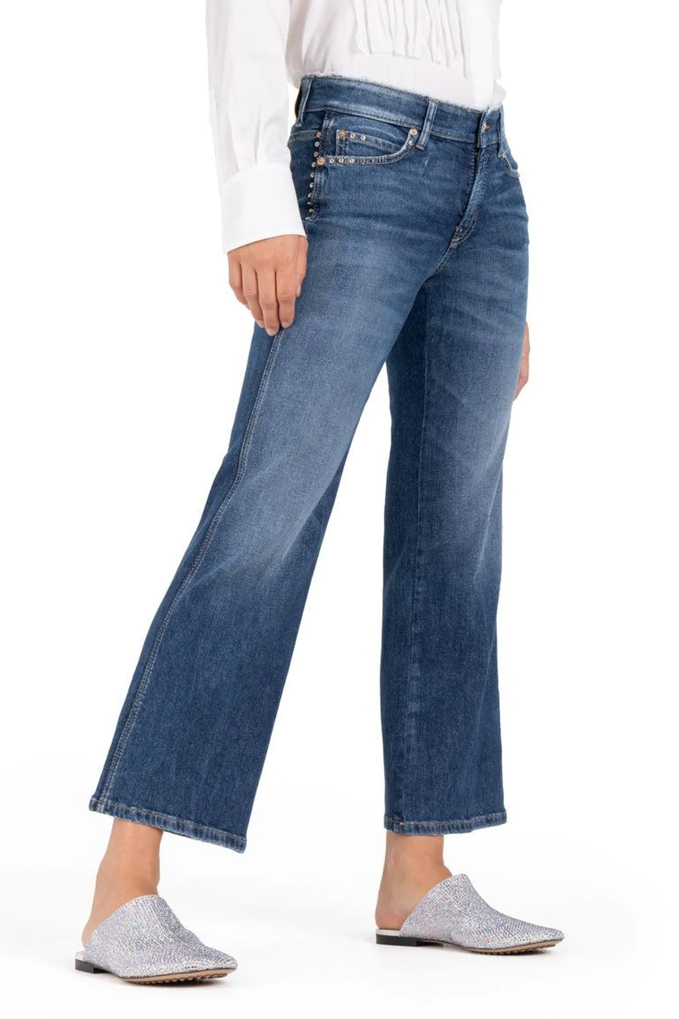 Cambio Francesca Stud Pocket Jean