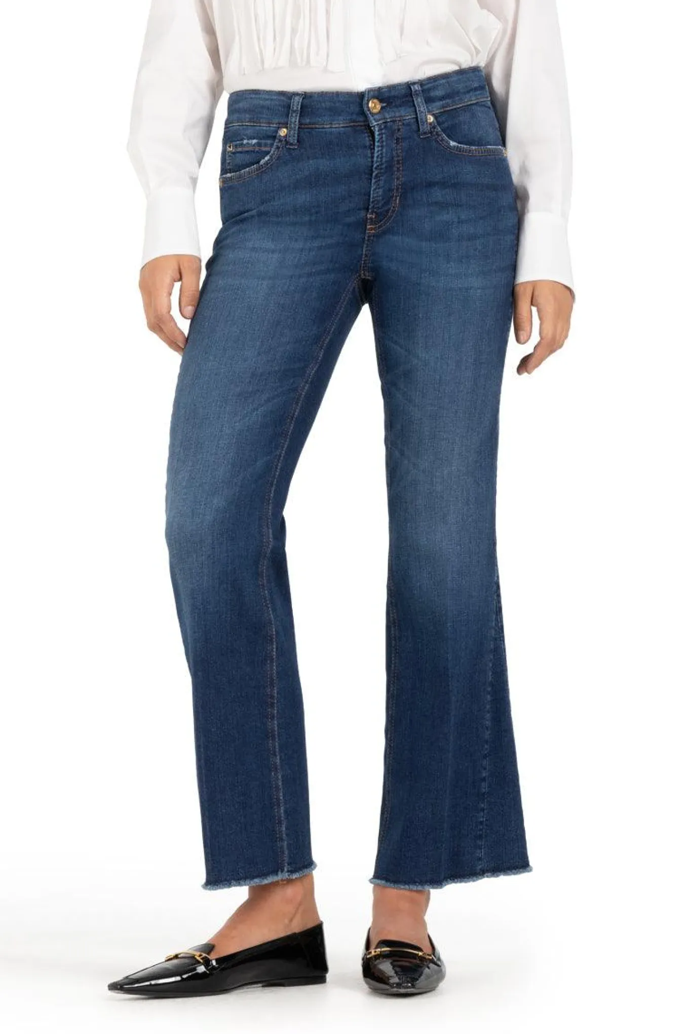Cambio Franseca Raw Edge Ankle Jeans