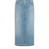 Cambio Hailey Denim Midi Skirt