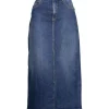 Cambio Hailey Slit Denim Jean Midi Skirt