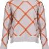 Cashmere Bias Plaid Pullover