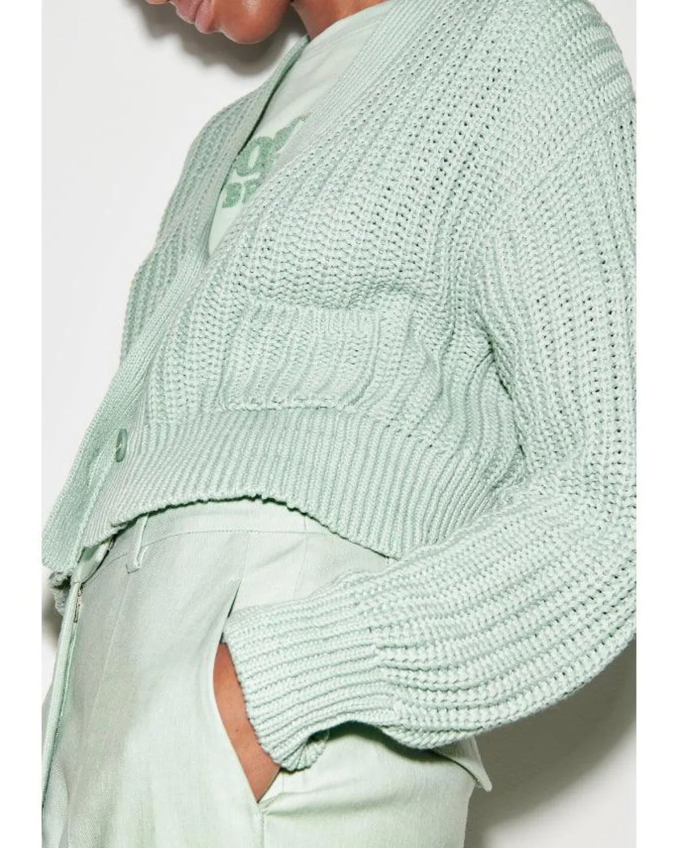 Chunky Knit Short Cardigan