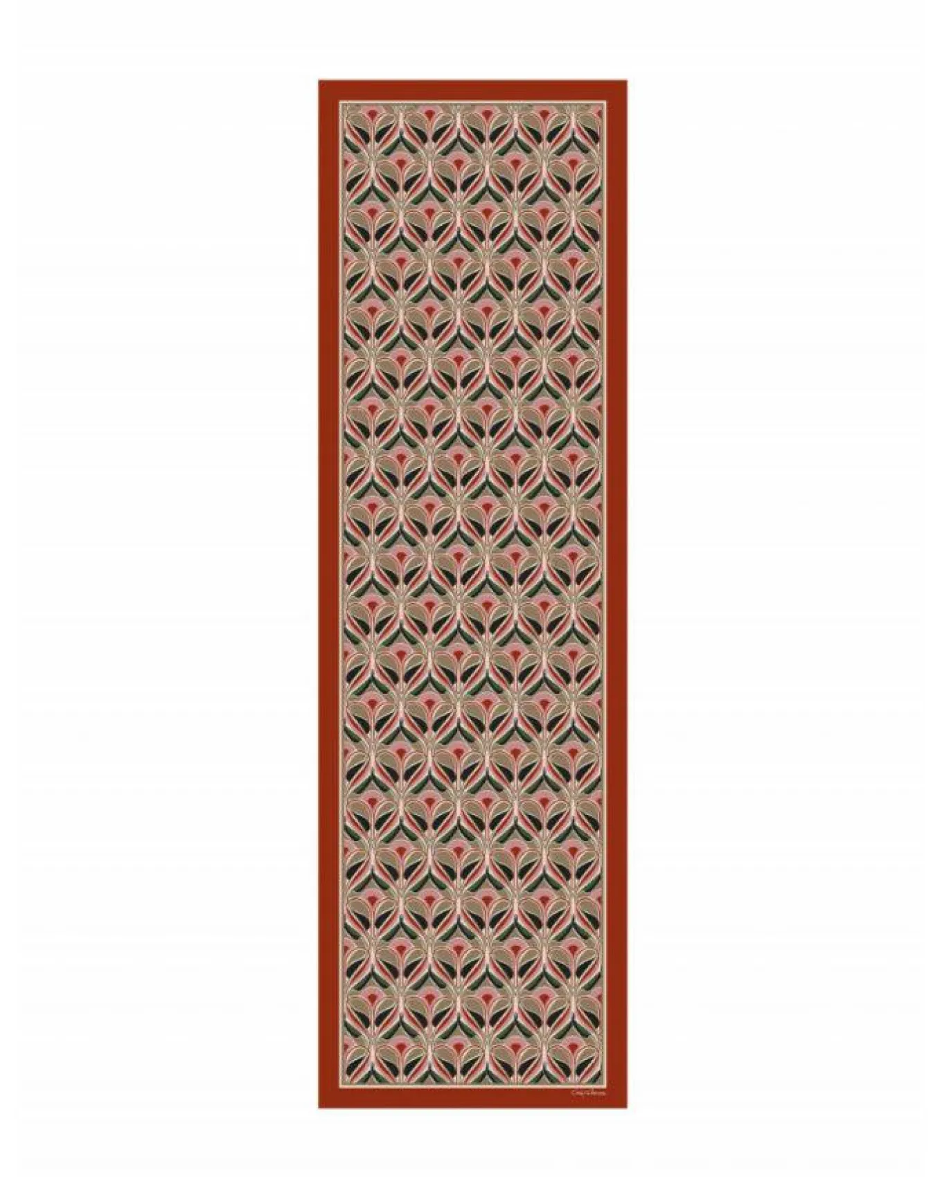 Cinzia Rocca Geometric Floral Pattern Scarf