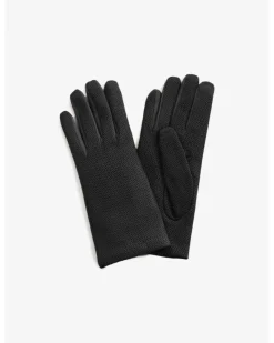 Cinzia Rocca Perforated Pattern Nappa Leather Gloves