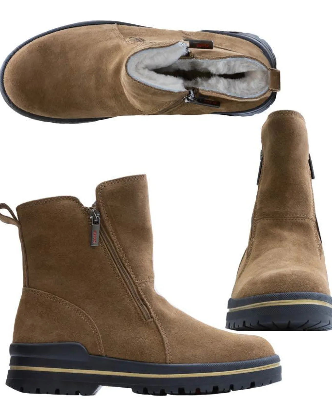 Dama Suede Dual Zip Boot