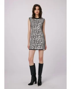 Diane Von Furstenberg Aviva Reversible Logo Mini Dress