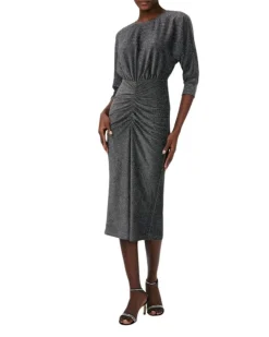 Diane Von Furstenberg Chrisey Metallic Dress