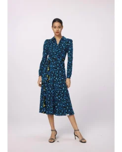 Diane Von Furstenberg Phoenix Reversible Mesh Wrap Dress
