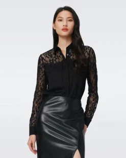 Diane Von Furstenberg Primrose Lace Blouse