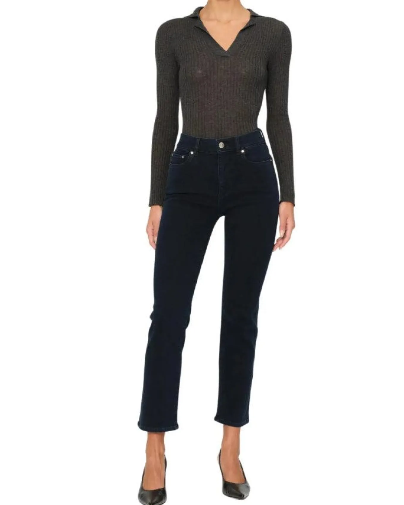 DL1961 Mara Mid Rist Straight Leg Jean