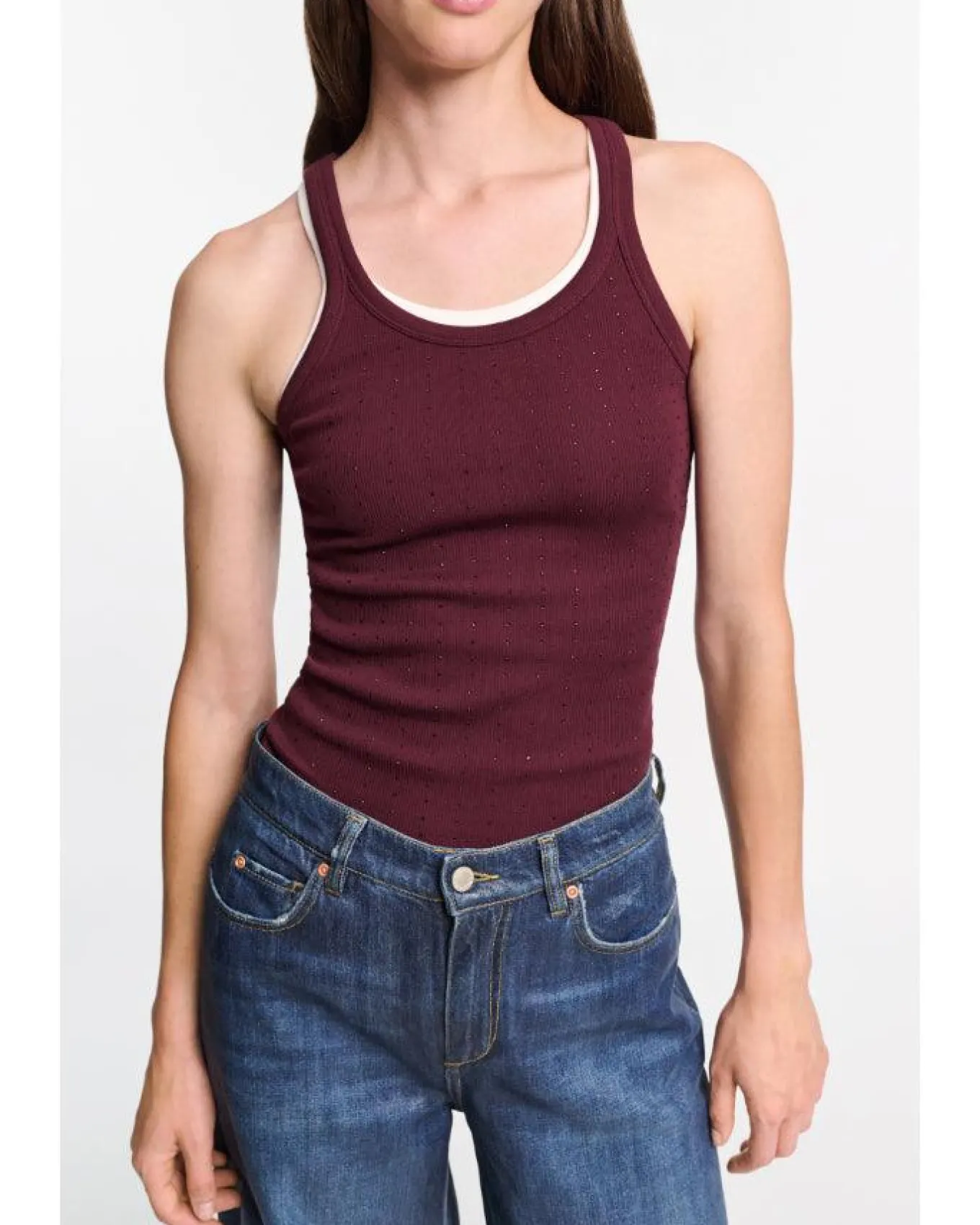 Dorothee Schumacher Simply Timeless Tank Top Burgundy