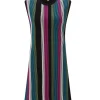 DVF Meta Sleeveless Stripe Dress