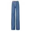 Frame Drawstring Wide Leg Jeans