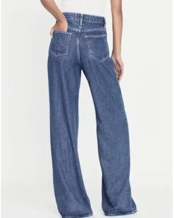 Frame Drawstring Wide Leg Jeans