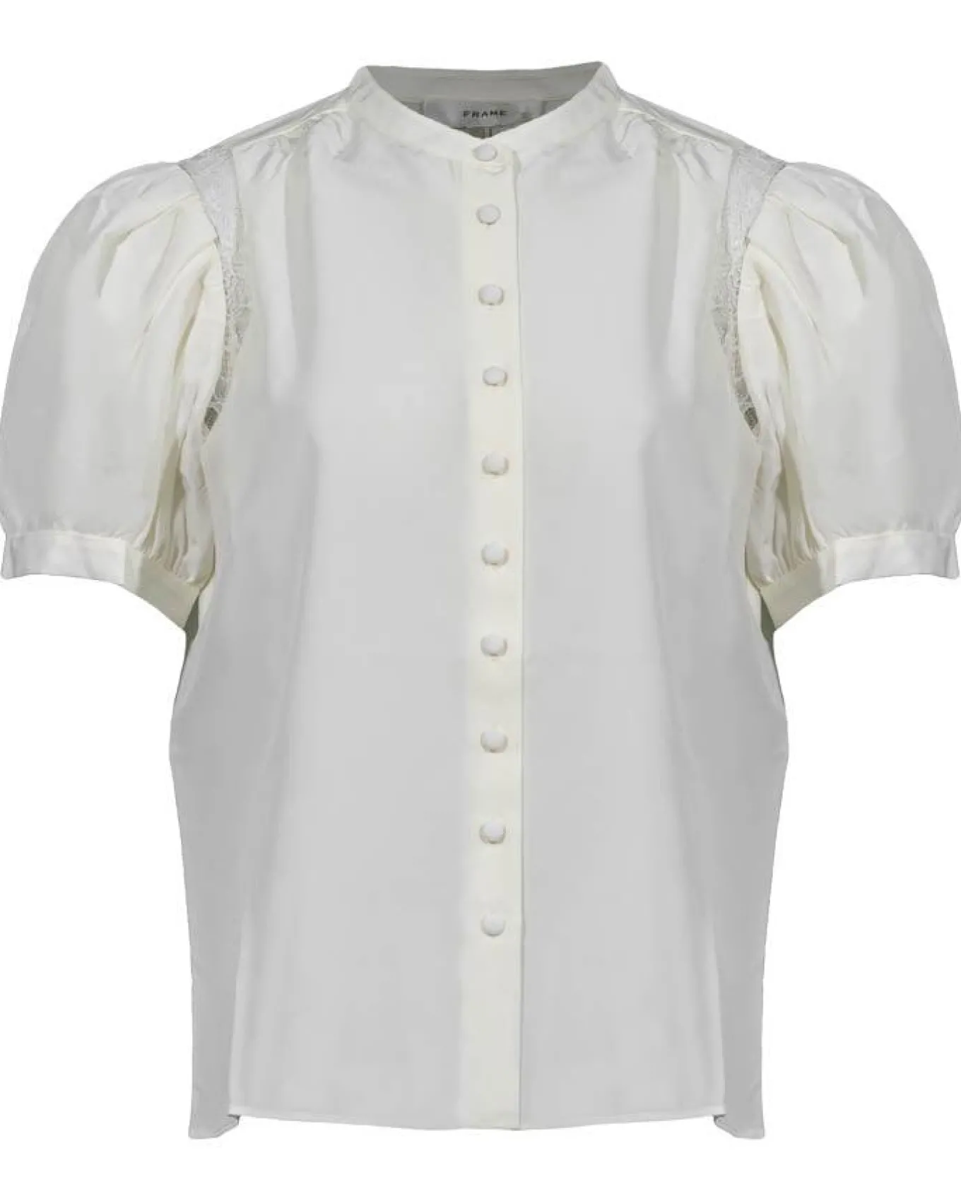 Frame Lace Shoulder Inset Blouse
