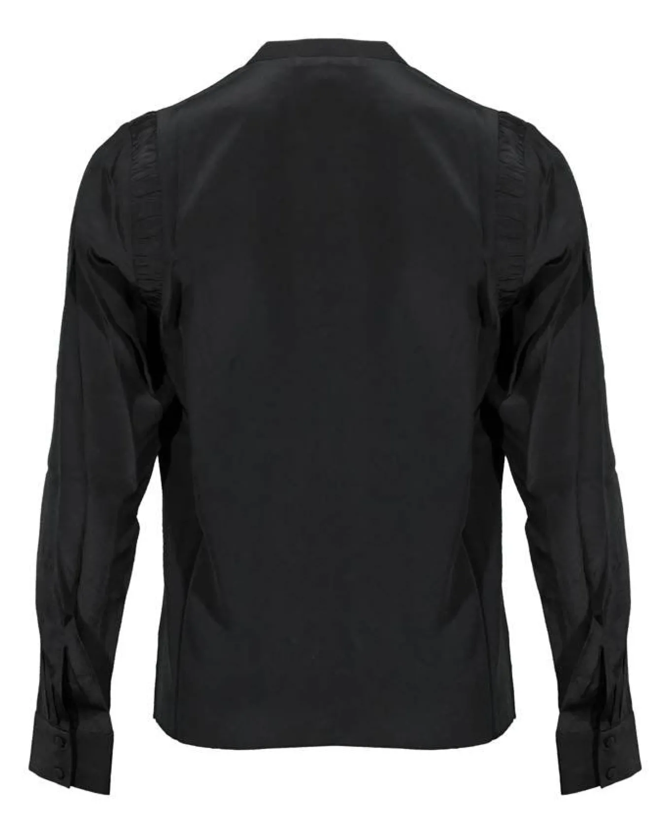 Frame Shirred Shoulder Inset Blouse