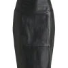Hugo Boss Sepaco Leather Pencil Skirt