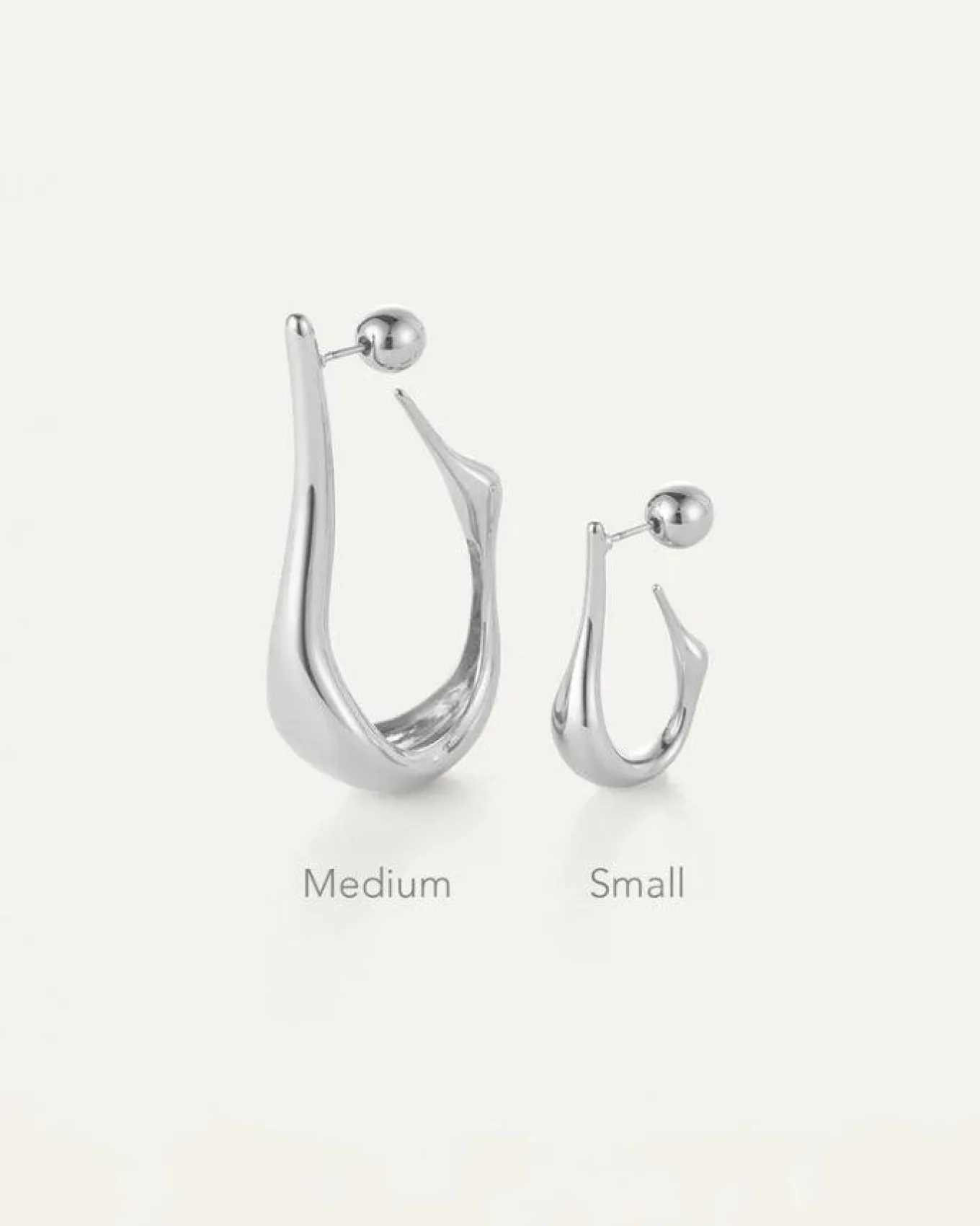 Jenny Bird Colette Hoops Silver Small