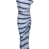 Kadie Stretch Silk Charmeuse Stripe Dress - Veronica Beard