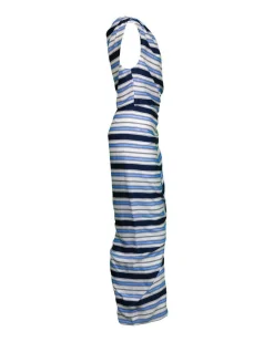 Kadie Stretch Silk Charmeuse Stripe Dress - Veronica Beard