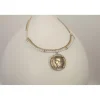 Karyn Chopik Crystal Roman Coin Necklace