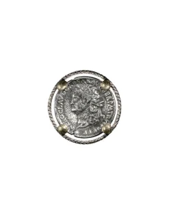 Karyn Chopik Silver Loop and Coin Pin
