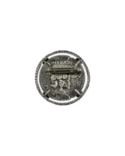 Karyn Chopik Silver Loop and Coin Pin