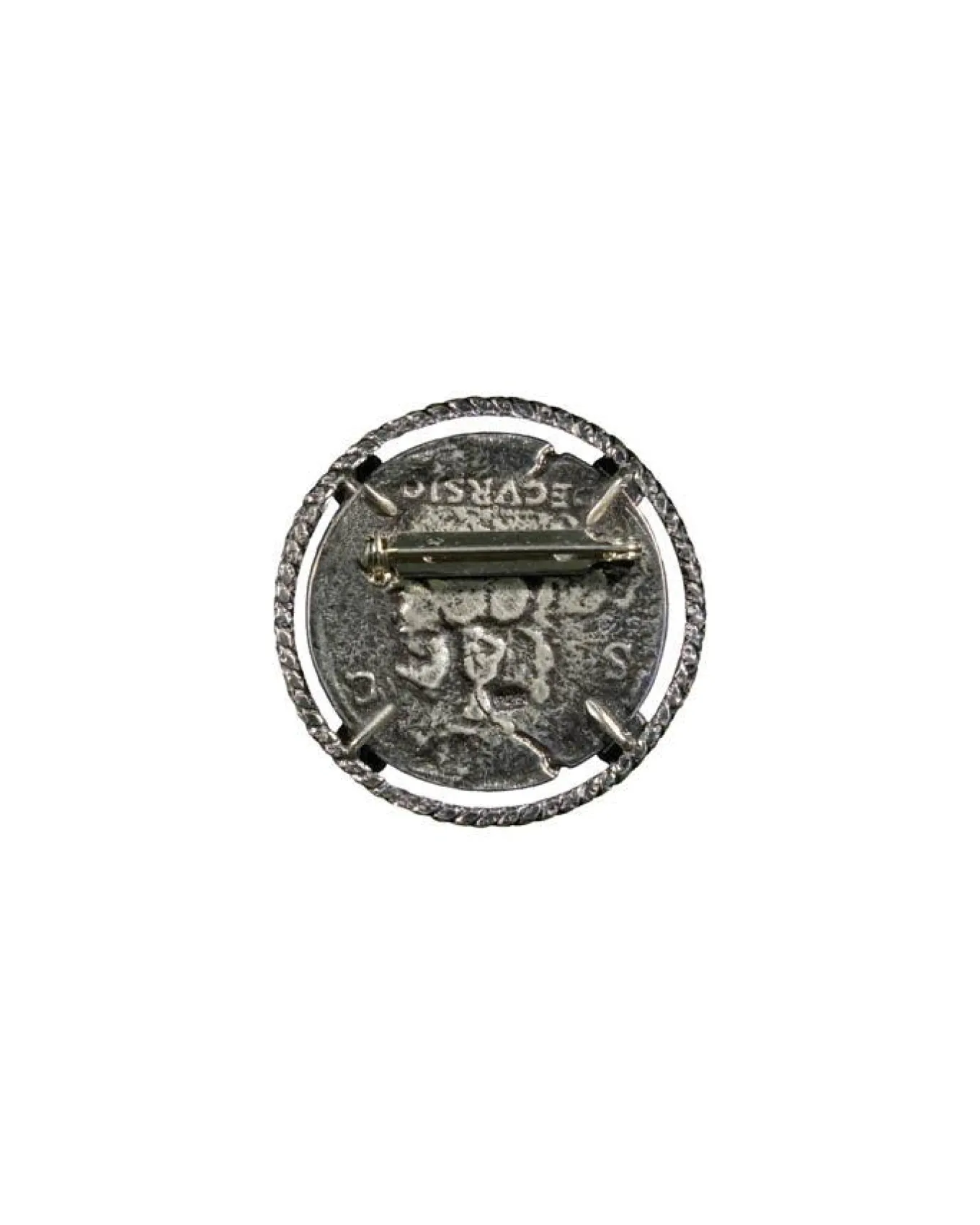 Karyn Chopik Silver Loop and Coin Pin