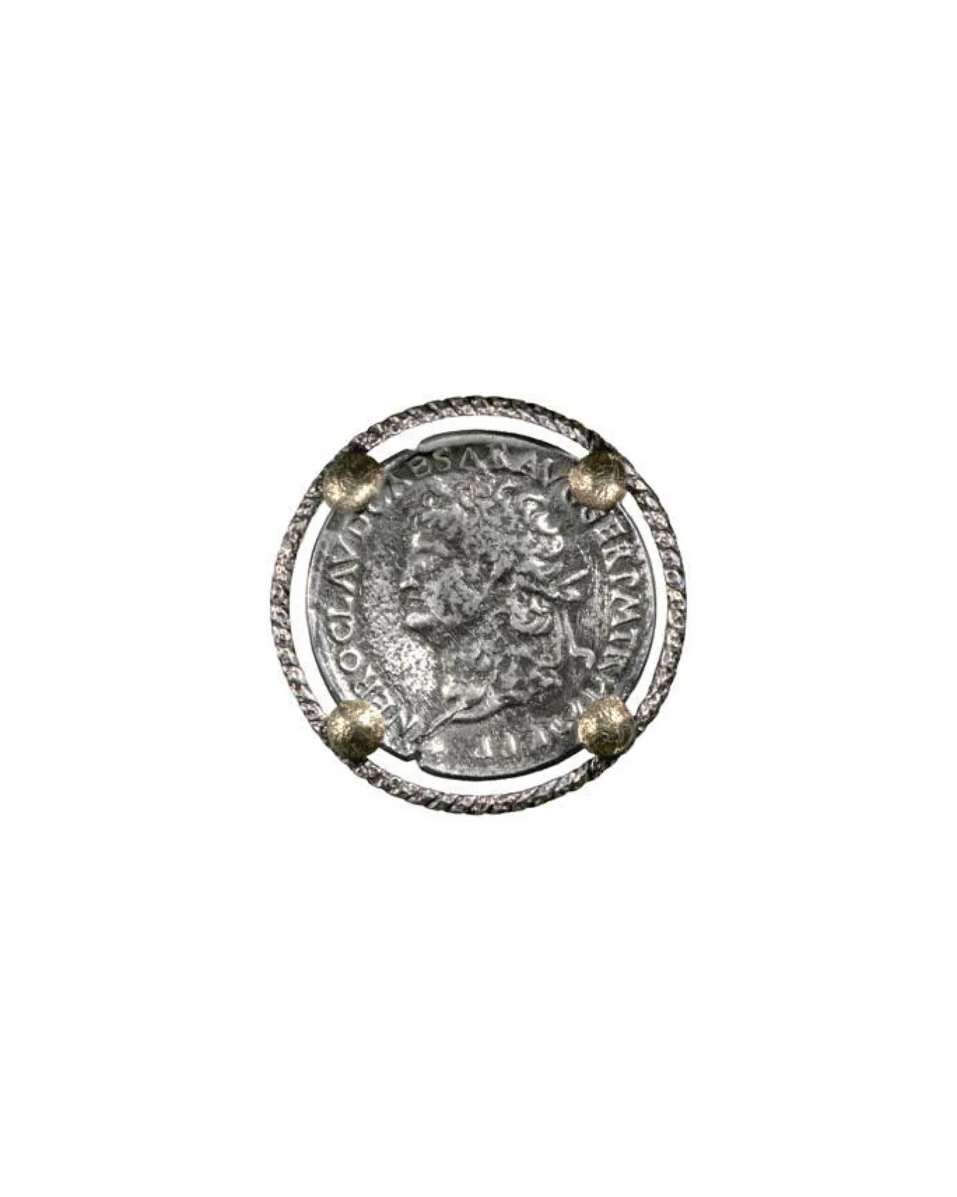 Karyn Chopik Silver Loop and Coin Pin