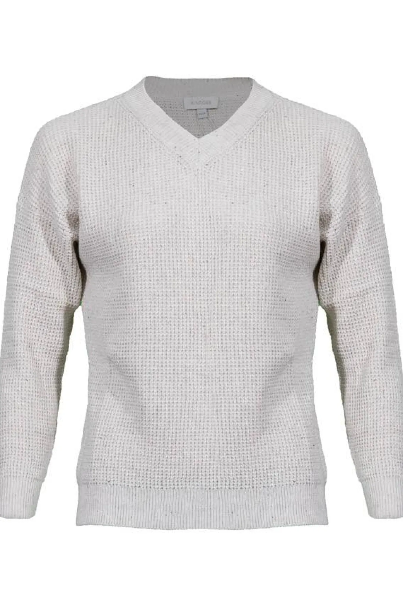 Kinross Cashmere Thermal Sequin Vee Pullover