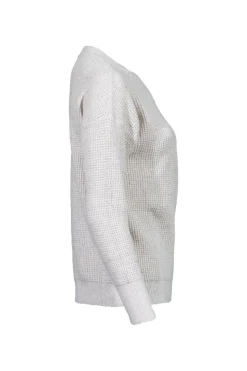 Kinross Cashmere Thermal Sequin Vee Pullover