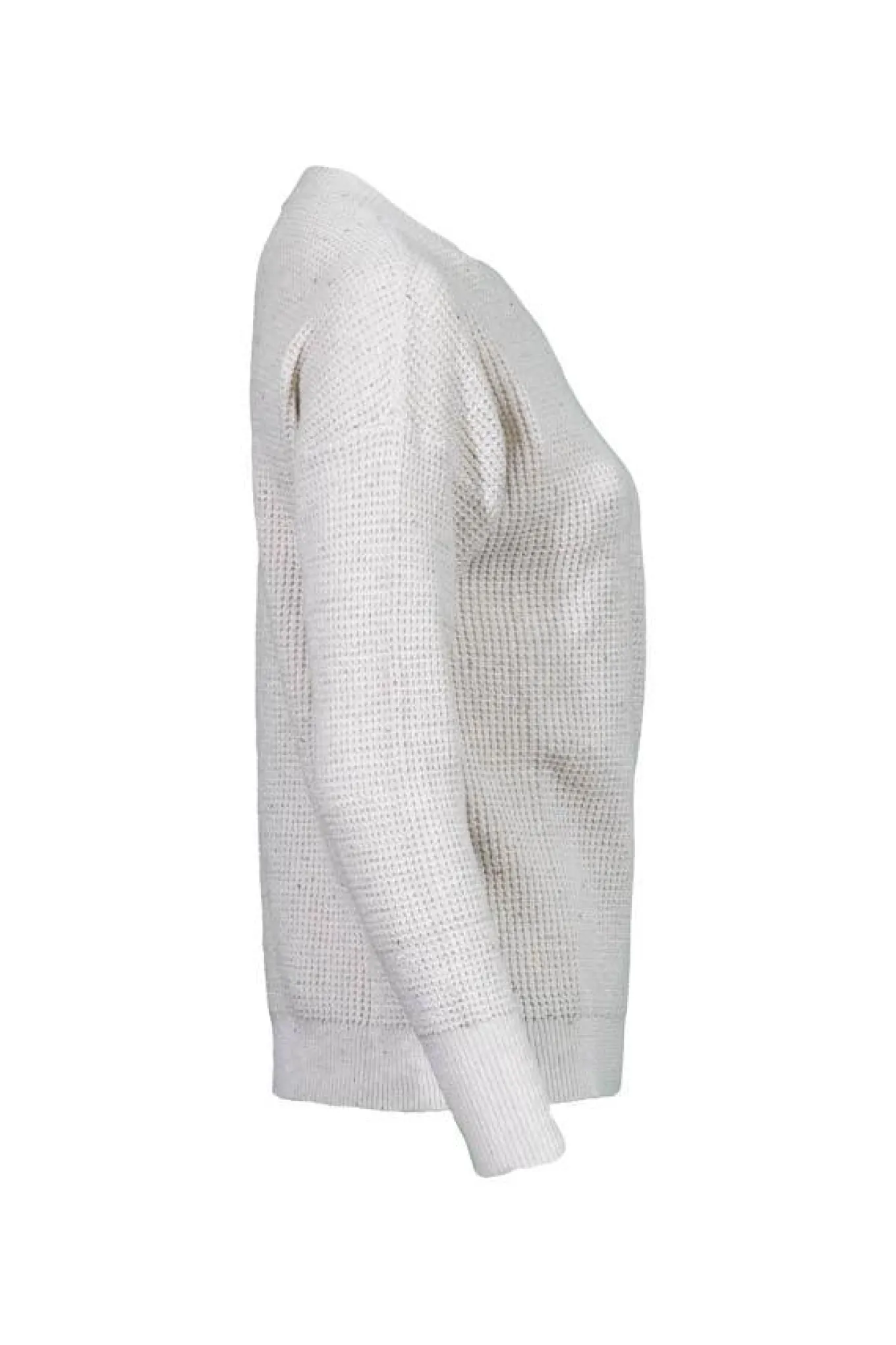 Kinross Cashmere Thermal Sequin Vee Pullover