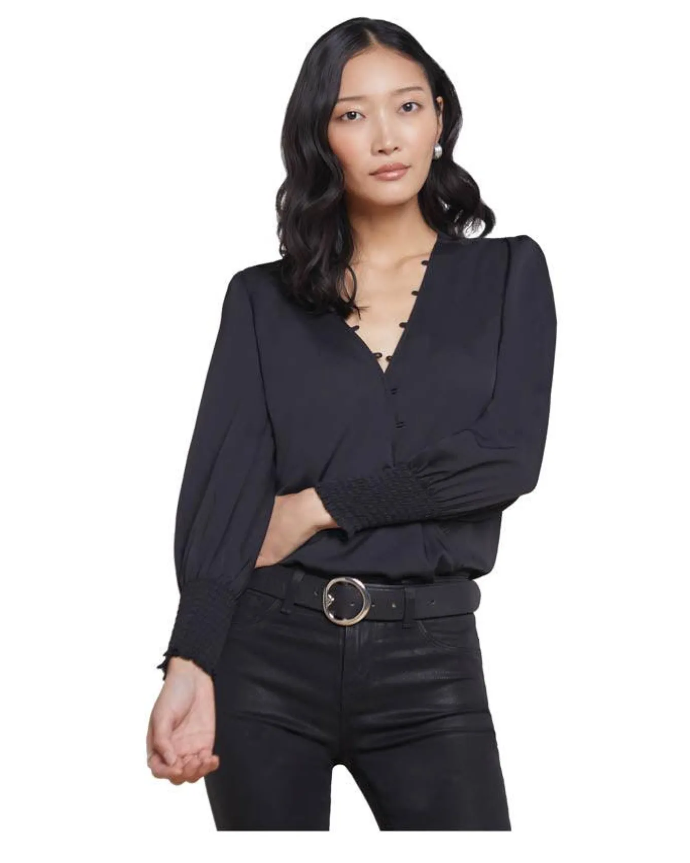 L'Agence Enzo Crossfront Blouse