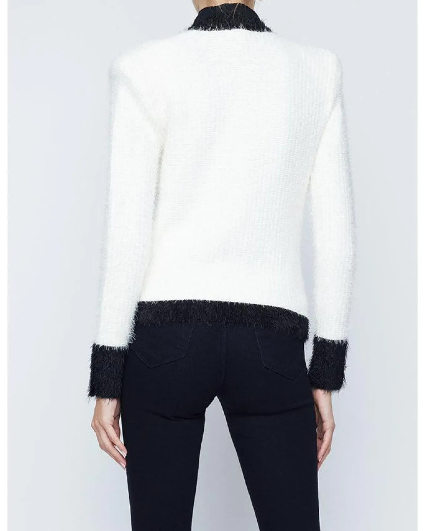 L'Agence Georgia Contrast Cardigan Blazer