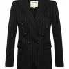 L'Agence Kendi Pinstriped Long Blazer