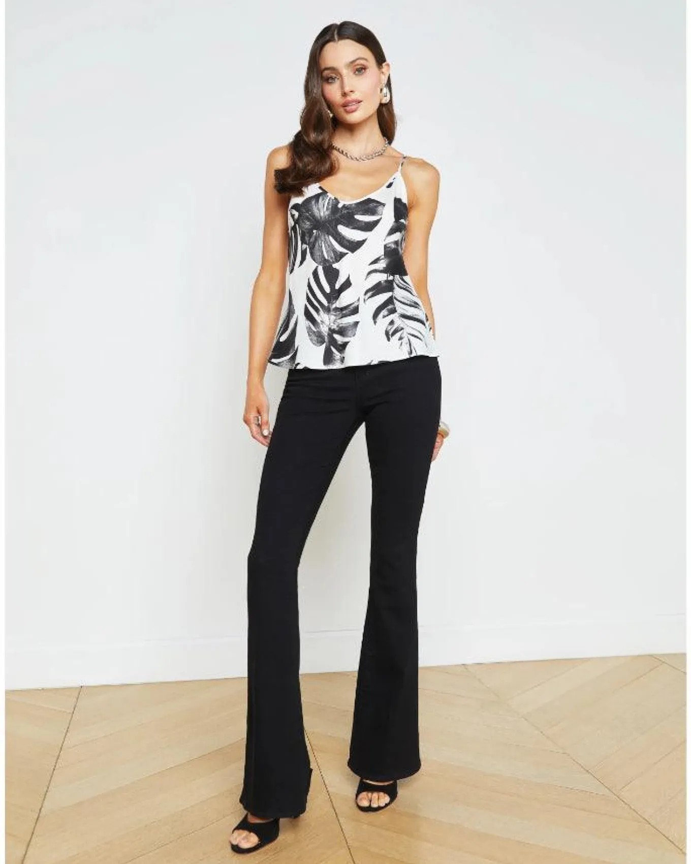 L'Agence Lexi Palm Leaves Camisole