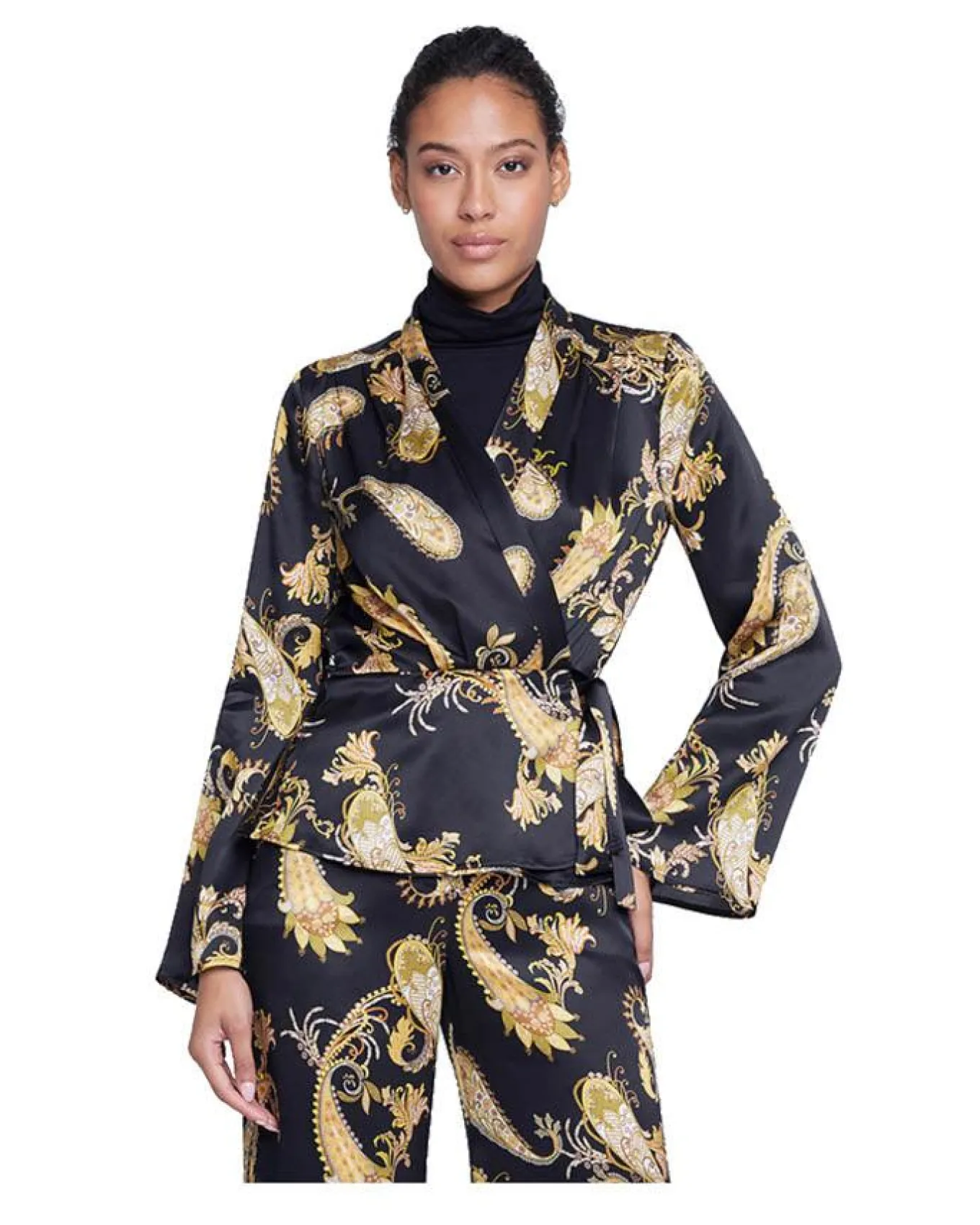 L'Agence Olive Wrap Blouse