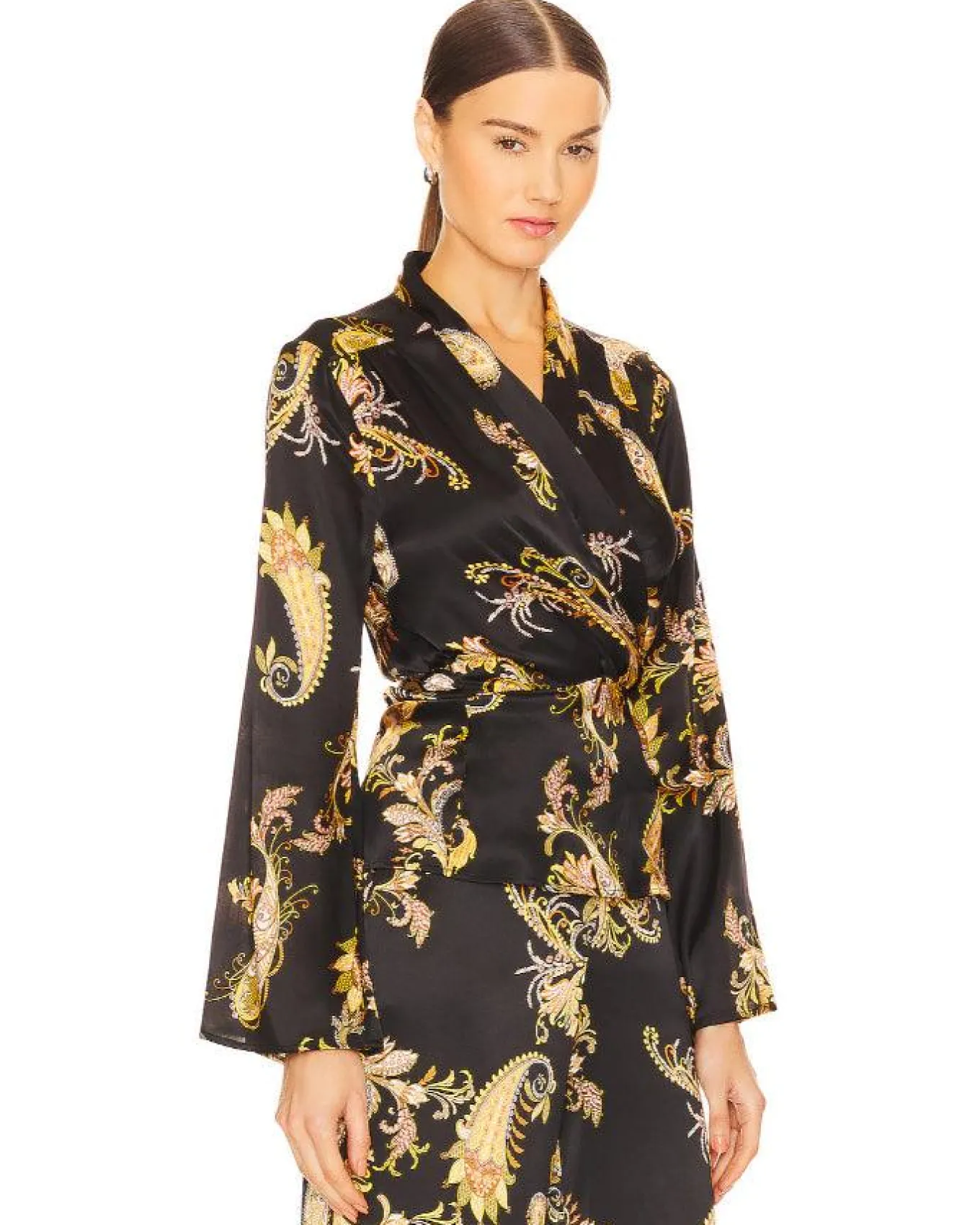 L'Agence Olive Wrap Blouse