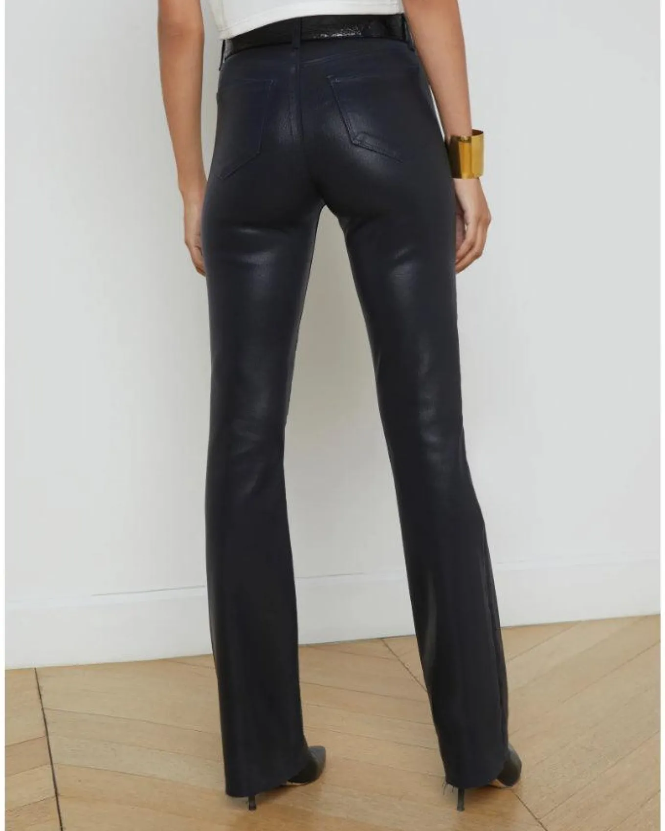 L'Agence Ruth Coated Straight Leg Jean