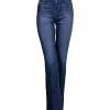 L'Agence Ruth Straight Leg Raw Hem Jeans