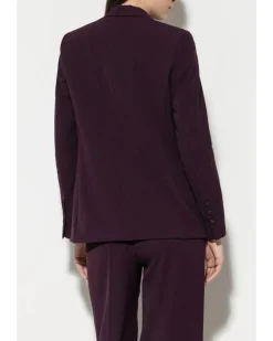 Luisa Cerano Burgundy One Button Blazer