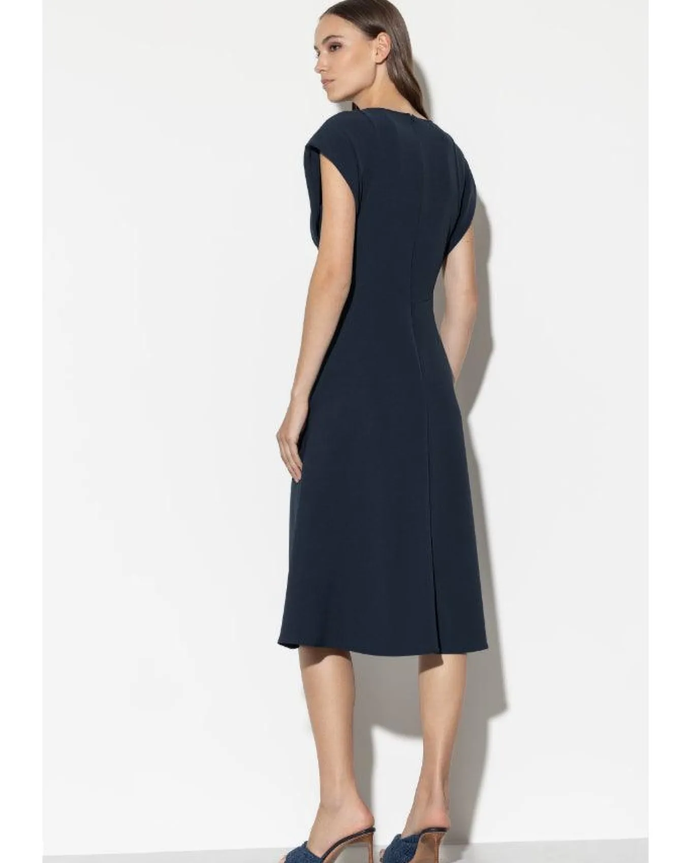 Luisa Cerano Fit and Flare Midi Dress