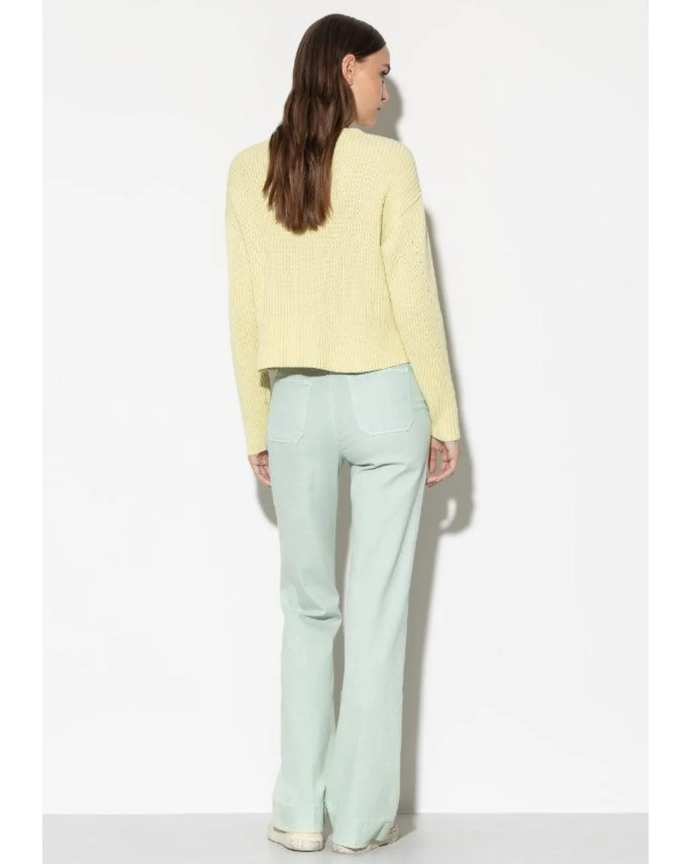 Luisa Cerano Green Boot Cut Jeans