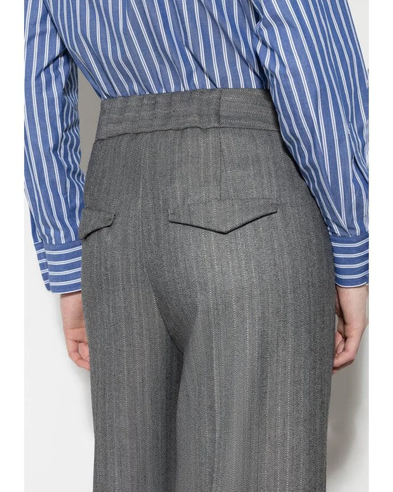Luisa Cerano Herringbone Wide Leg Pants