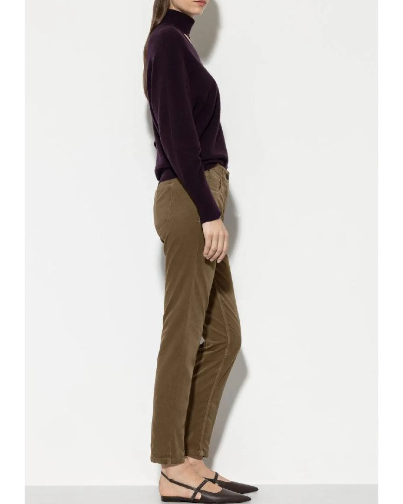 Luisa Cerano High-Stretch Cropped Velvet Pants